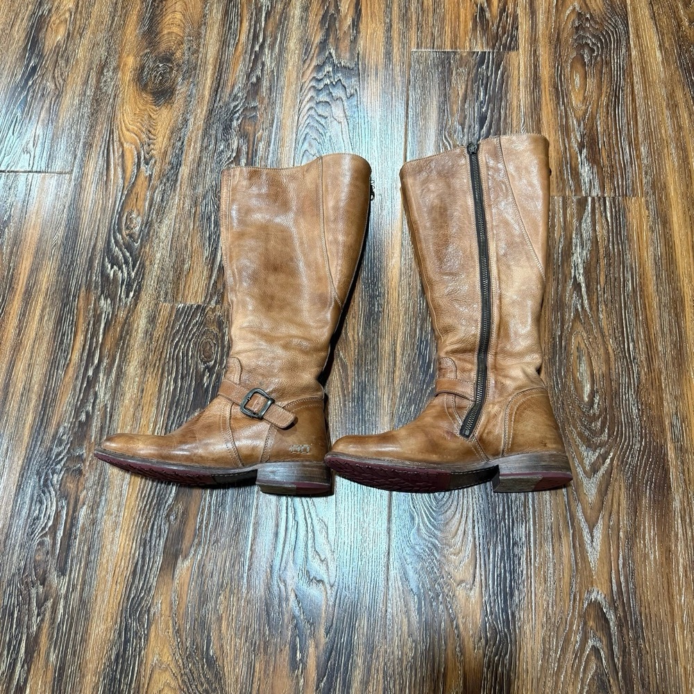 Bed Stu Boots Women's Rustic GLAYE  Wide Calf Zip Closure Tall Size 10 (9)‎